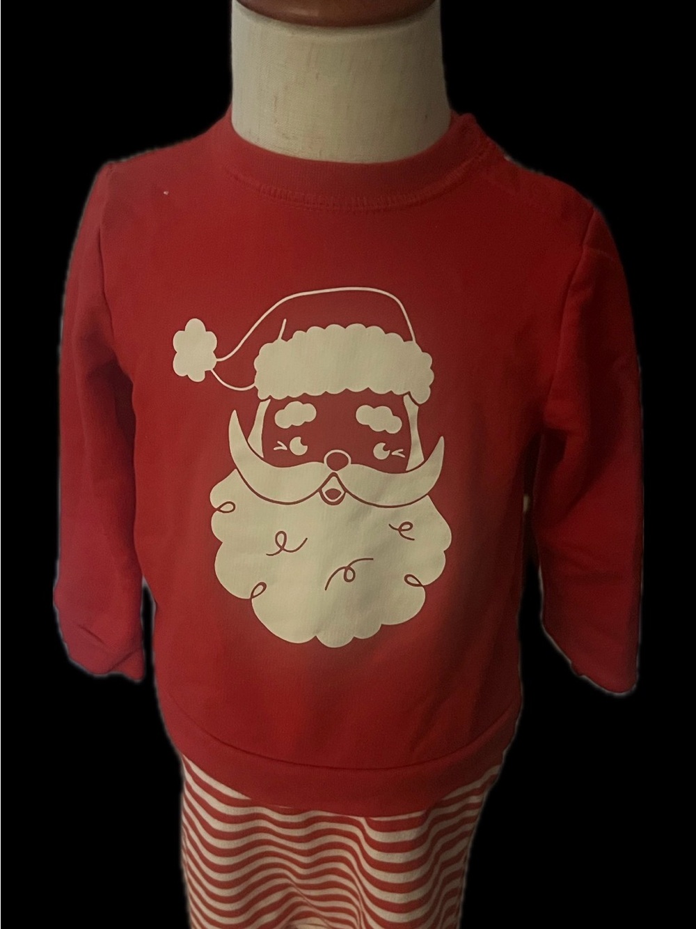 Cat & Jack Red Santa Graphic Long-Sleeve Pajama Top and Bottom